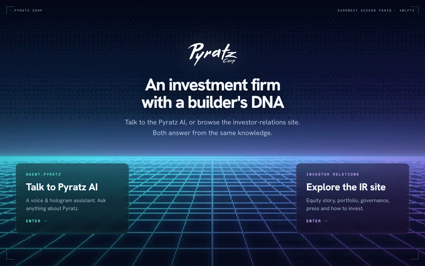 Actual PTZLlandingpage entry page captured by Agentic QA